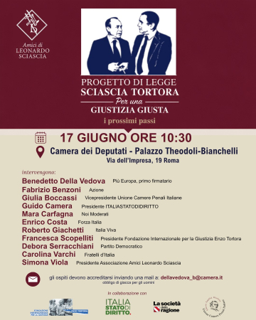 PROGETTO DI LEGGE SCIASCIA TORTORA: I PROSSIMI PASSI. ROMA 17 GIUGNO