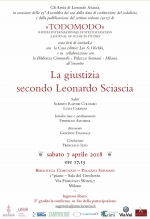 Video dell'incontro “La giustizia secondo Leonardo Sciascia” – Milano, 7 aprile 2018