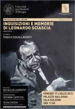 Perugia 17 luglio 2015: Inquisizioni e Memorie di Leonardo Sciascia