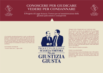 “CONOSCERE PER GIUDICARE, VEDERE PER CONDANNARE”: IL 21 NOVEMBRE A BRESCIA